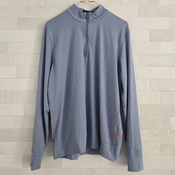 Stitch Other - Stitch Men's Blue Stripe Scout 1/4 Zip Pullover Golf Jacket 211SA3000 Size M